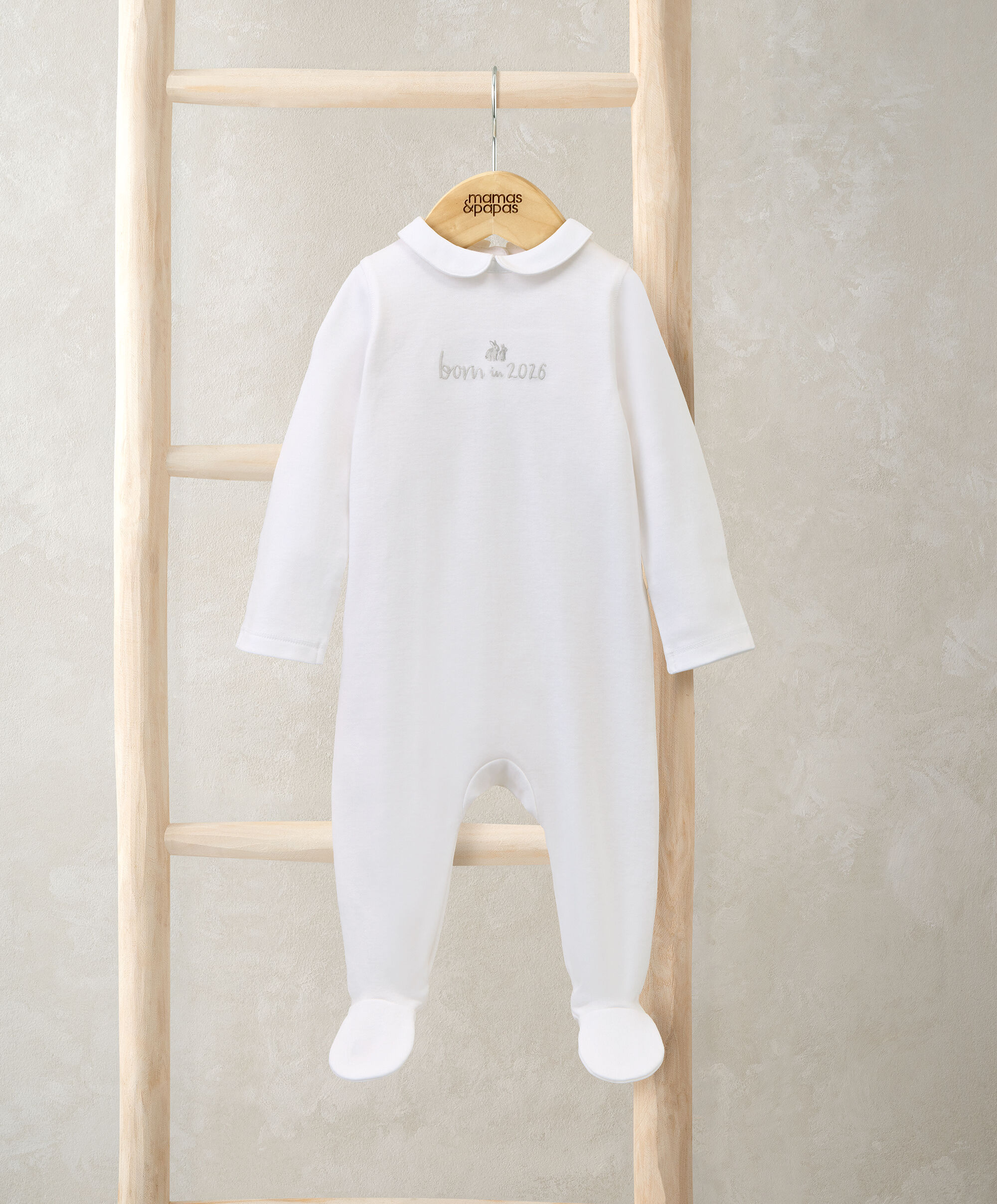 Born in 2026 All in One & Grey Bunny Beanie - 2 Piece Gift Set image number 2